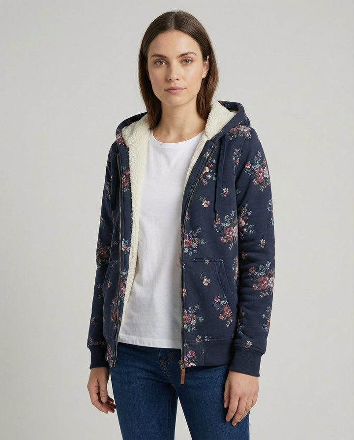 Women's Winter Jacket Floral Pattern