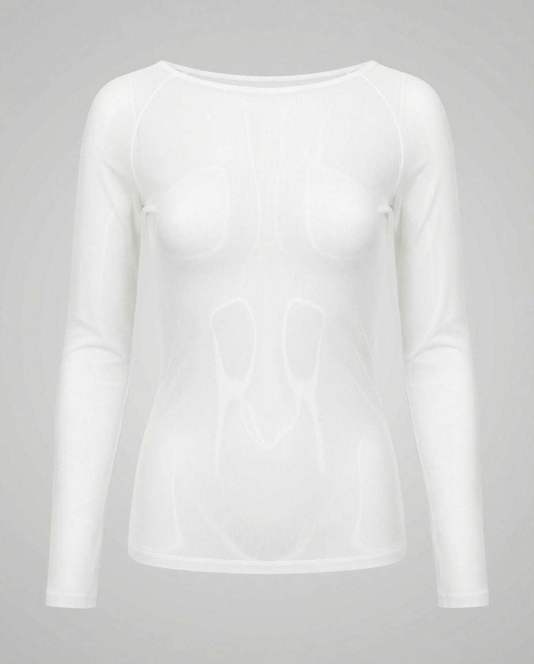 Transparent Mesh Long Sleeve Top