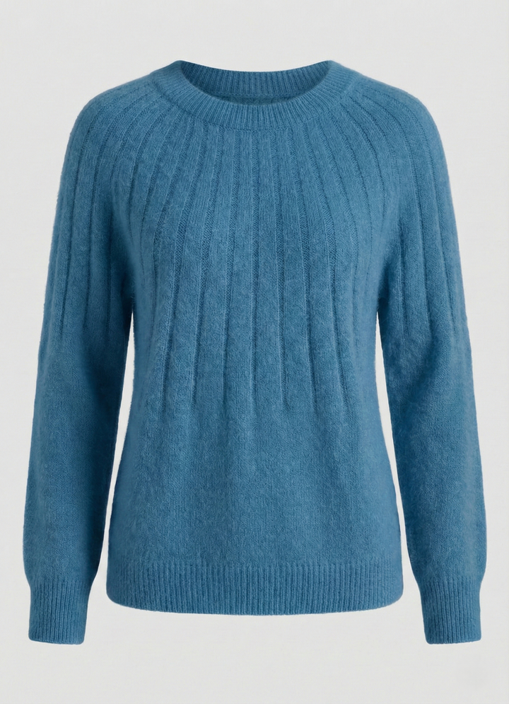 Fluffy women's knit sweater